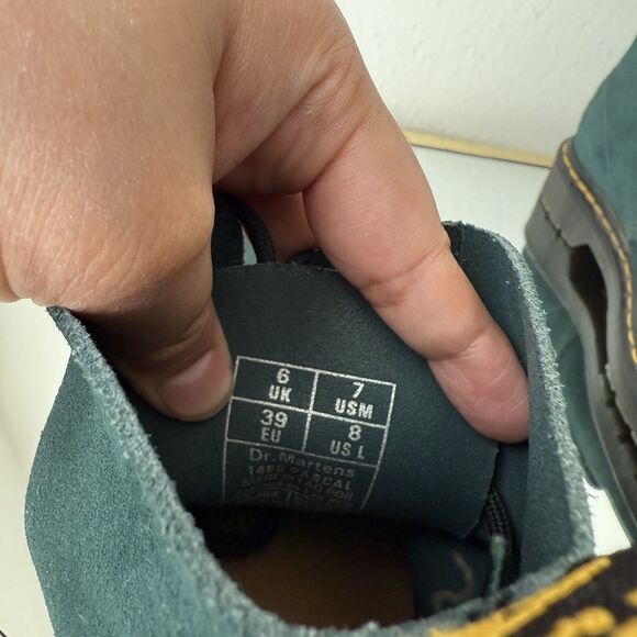 Dr. Martens 1460 Pascal Suede Leather Lace Up Boots Women 8 /Men 7 Forest Green - Picture 11 of 16